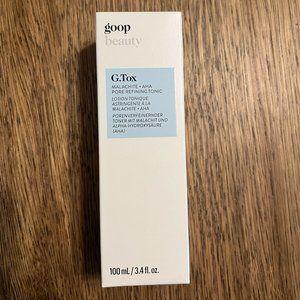NEW, UNUSED Goop Beauty G.Tox Malachite + AHA Pore Refining Tonic